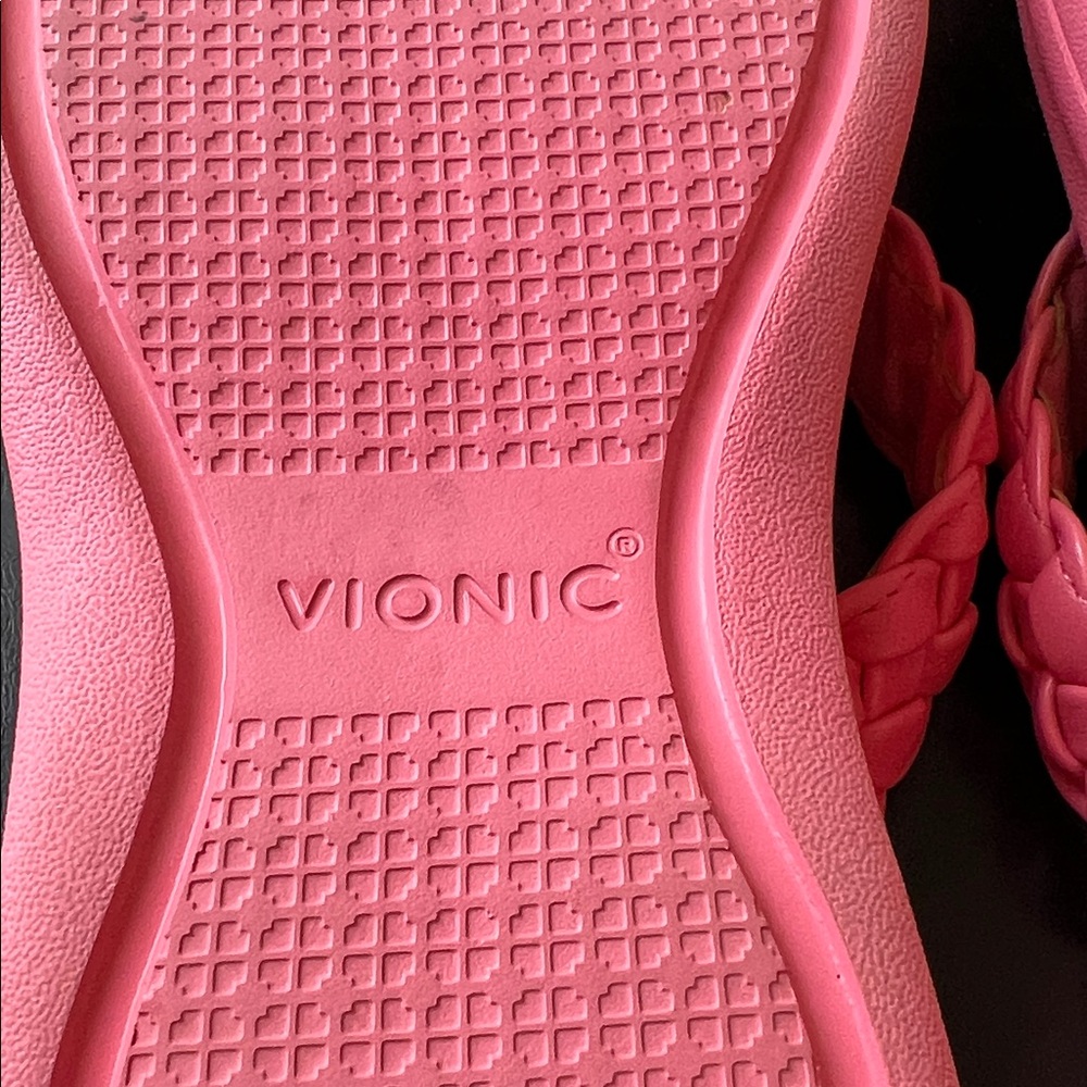 Vionic Kenji Pink Braided Platform Wedge Sandal - Picture 7 of 11
